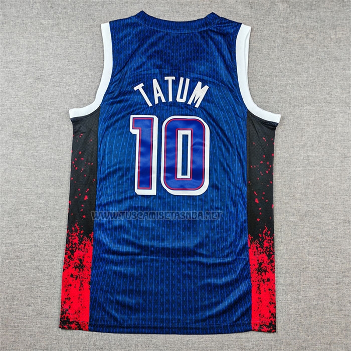 Camiseta Jayson Tatum NO 10 USA 2024 Azul 1